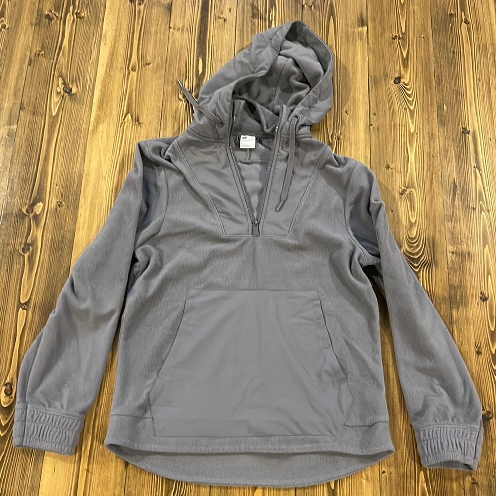 Fleece Pullover Sweatshirt 1/2 Zip Gray Small S - Barely Worn!!